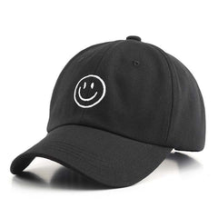 Embroidery Happy Face Baseball Cap Hip Hop Bboy Snap