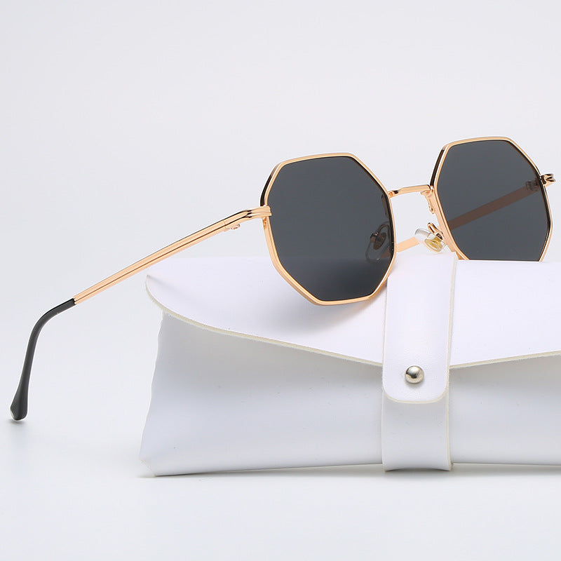 Polygonal Sunglasses Retro Gradient Metal UV400