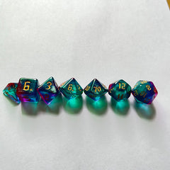7pcs Bicolor Chameleon Dice Set for Board Games