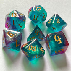 7pcs Bicolor Chameleon Dice Set for Board Games