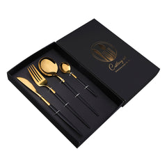 Stainless Steel Fork & Spoon Set, Mirror Finish, Boxed