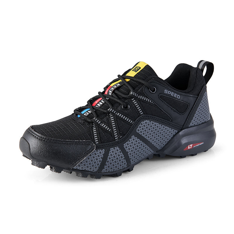 Men's Breathable Lace Up Sneakers Outdoor Walking Shoes