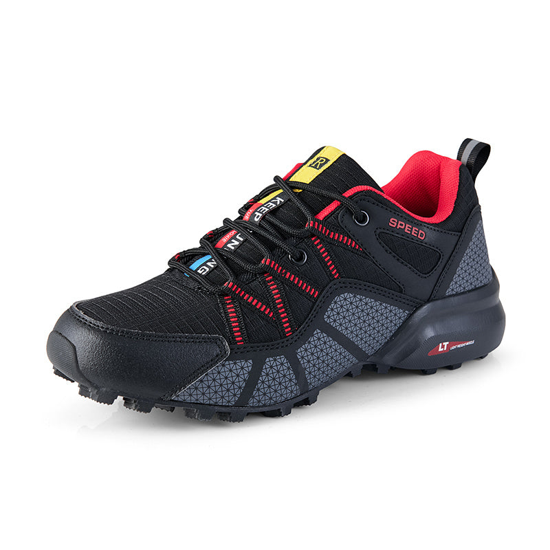 Men's Breathable Lace Up Sneakers Outdoor Walking Shoes