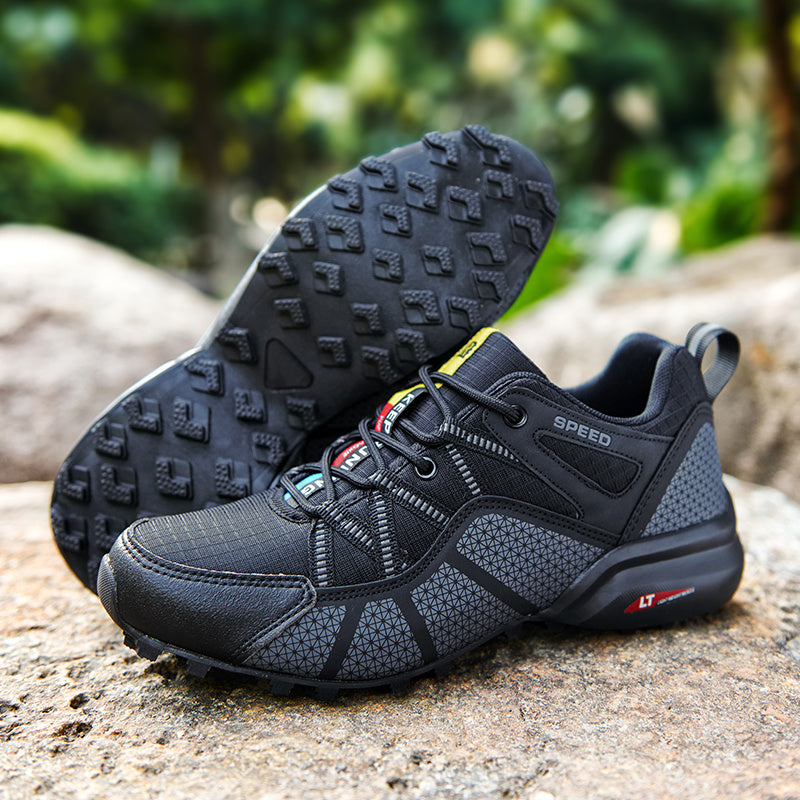 Men's Breathable Lace Up Sneakers Outdoor Walking Shoes