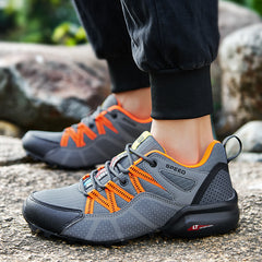 Men's Breathable Lace Up Sneakers Outdoor Walking Shoes