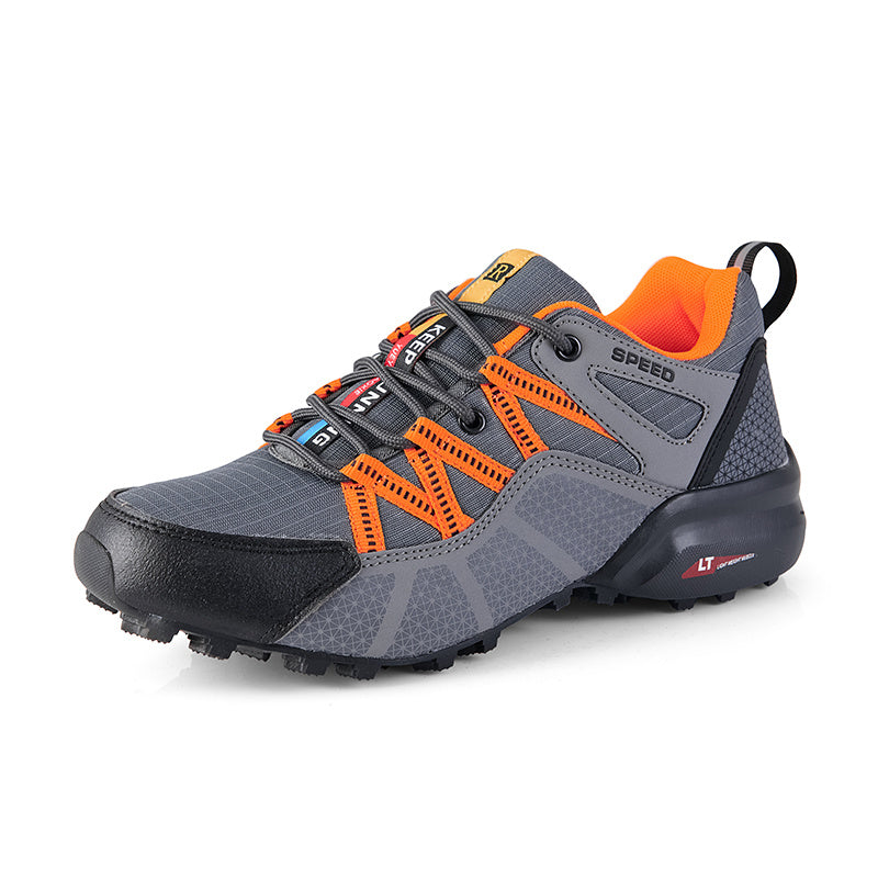 Men's Breathable Lace Up Sneakers Outdoor Walking Shoes
