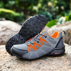 Men's Breathable Lace Up Sneakers Outdoor Walking Shoes