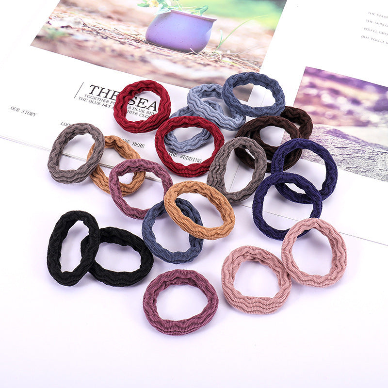 20pcs Hair Band Girls Hair Ties Elastic Rope Ponytail Clip
