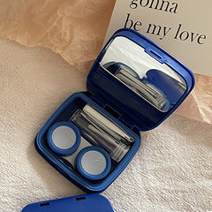 Floral Lens Case Mirror Tweezers Remover Tool Bottle for Travel
