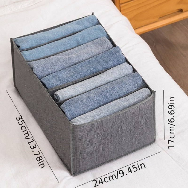 1pc Compartment Storage Bag Large Capacity Closet Clothing Organizer Box
