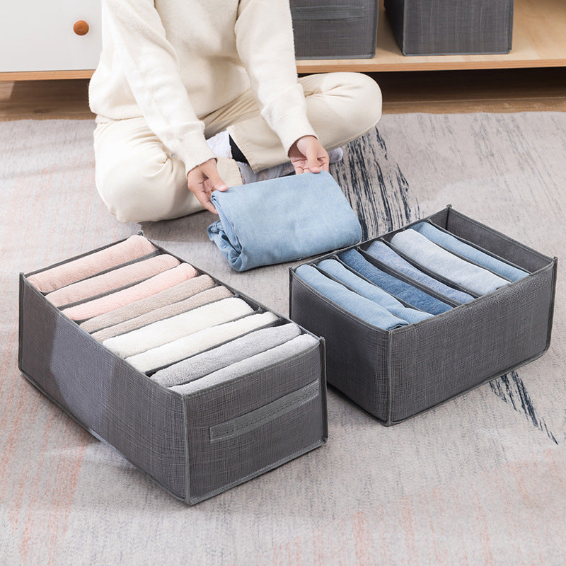 1pc Compartment Storage Bag Large Capacity Closet Clothing Organizer Box