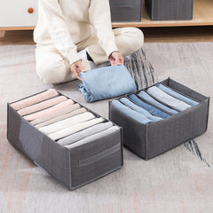 1pc Compartment Storage Bag Large Capacity Closet Clothing Organizer Box