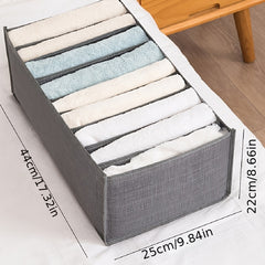 1pc Compartment Storage Bag Large Capacity Closet Clothing Organizer Box