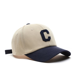 Casual Baseball Cap Snapback Hat C Patch Unisex Summer Visor Cap