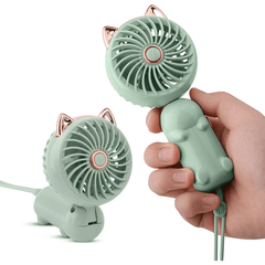 Portable Mini Handheld Fan USB Rechargeable 3-speed Gears