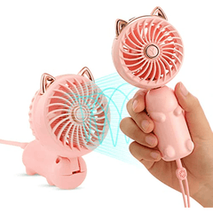 Portable Mini Handheld Fan USB Rechargeable 3-speed Gears