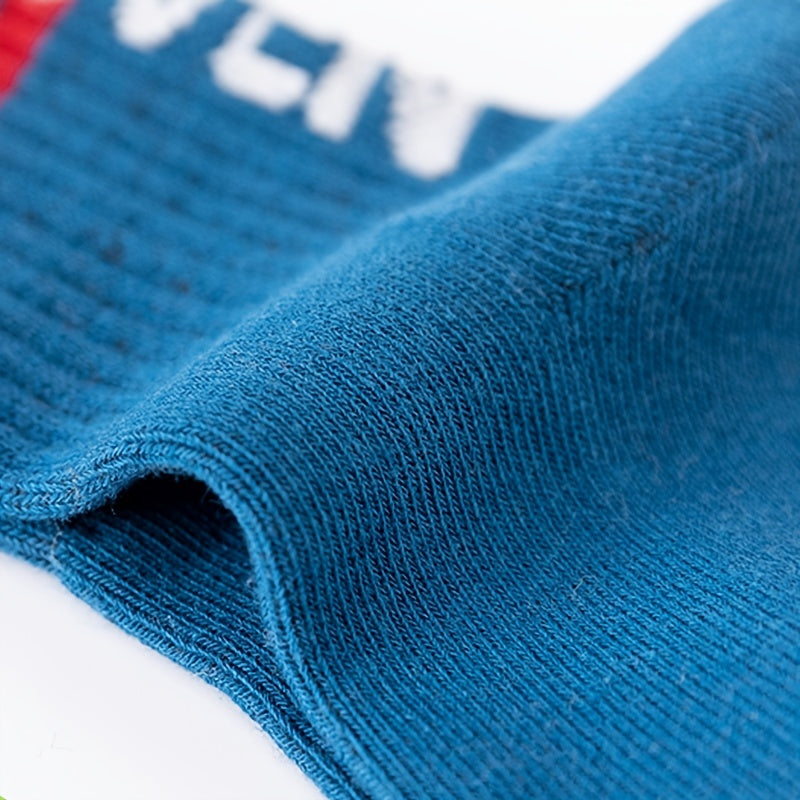 5 Pairs Boys Kids Casual Breathable Sports Socks for Autumn Spring