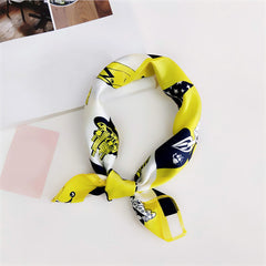 Dotted Block Satin Silk Scarf Bandana Neck Wrap Women Head Shawl