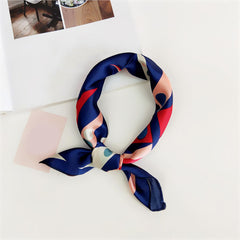 Dotted Block Satin Silk Scarf Bandana Neck Wrap Women Head Shawl