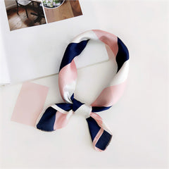 Dotted Block Satin Silk Scarf Bandana Neck Wrap Women Head Shawl