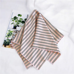 Cartoon Sheep Print Square Scarf Satin Bandana Neckerchief Women Silk Head Wrap