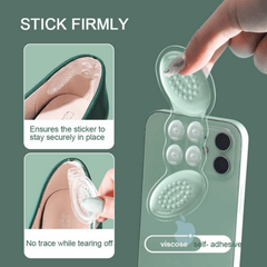 3 Pairs Gel Heel Cushions Clear Silicone Anti Slip Pads for High Heels