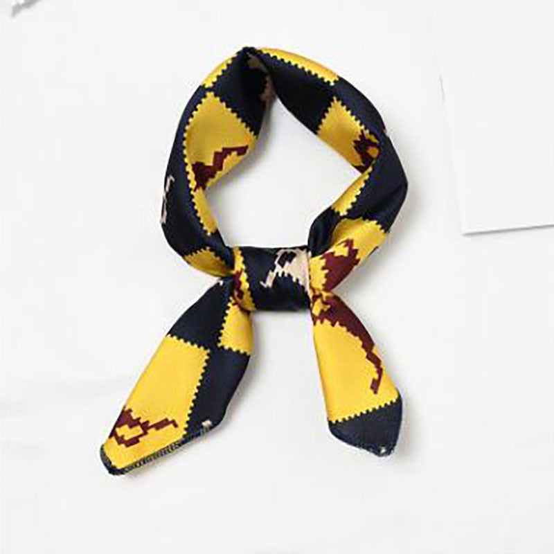 Polka Dot Pattern Satin Bandana Neckerchief Women Silk Head Wrap