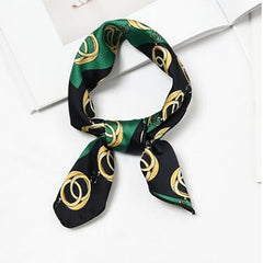 Polka Dot Pattern Satin Bandana Neckerchief Women Silk Head Wrap