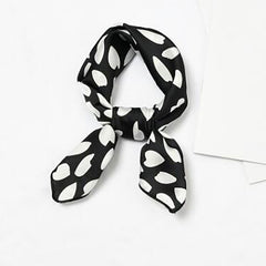 Polka Dot Pattern Satin Bandana Neckerchief Women Silk Head Wrap