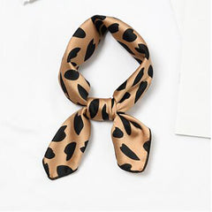 Polka Dot Pattern Satin Bandana Neckerchief Women Silk Head Wrap
