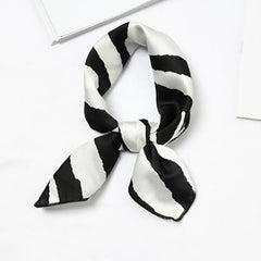 Polka Dot Pattern Satin Bandana Neckerchief Women Silk Head Wrap