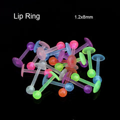 20pcs Glow In Dark Flexible Barbell Piercing for Body Jewelry