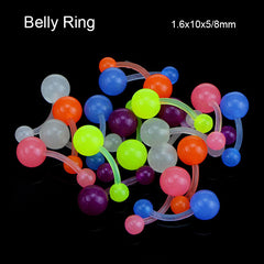 20pcs Glow In Dark Flexible Barbell Piercing for Body Jewelry