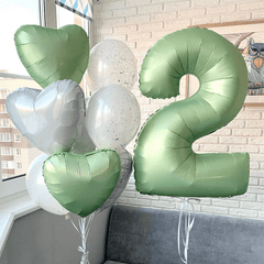 1pc Extra Large Olive Green Number Party Balloon