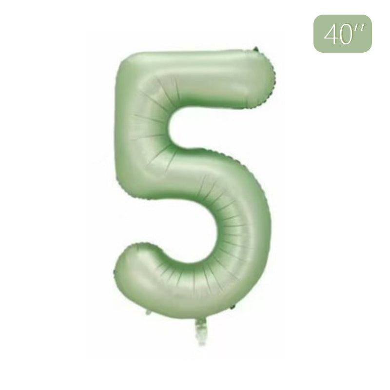 1pc Extra Large Olive Green Number Party Balloon