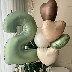 1pc Extra Large Olive Green Number Party Balloon