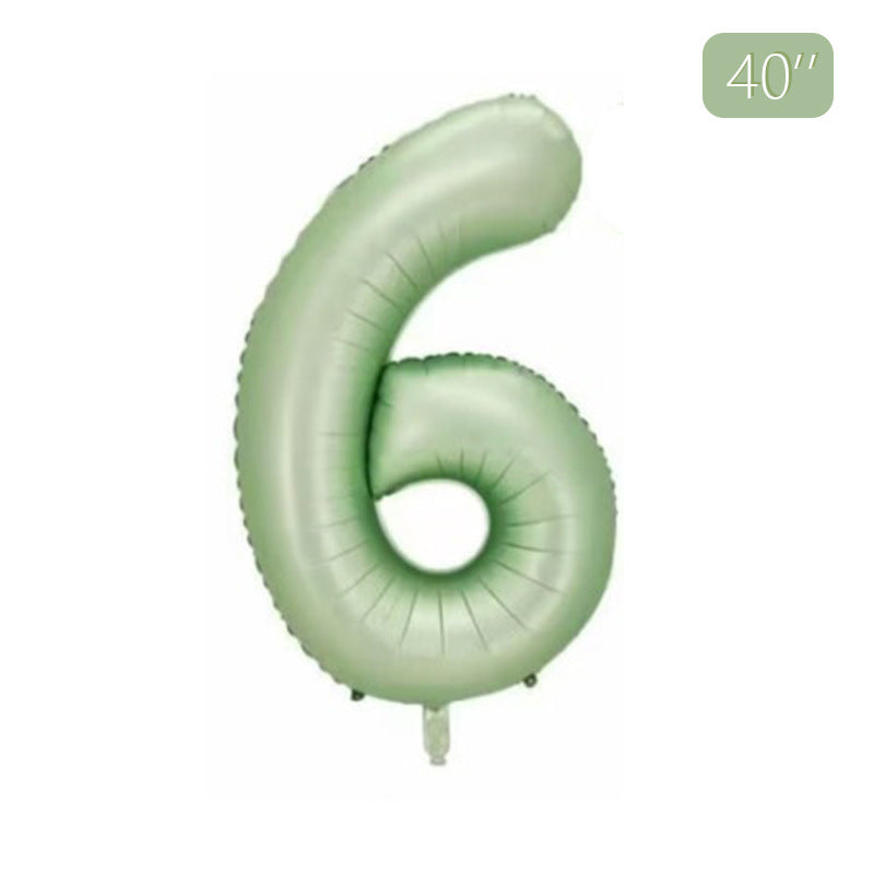 1pc Extra Large Olive Green Number Party Balloon
