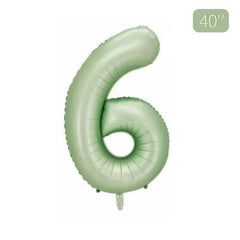 1pc Extra Large Olive Green Number Party Balloon