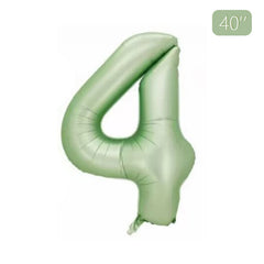 1pc Extra Large Olive Green Number Party Balloon