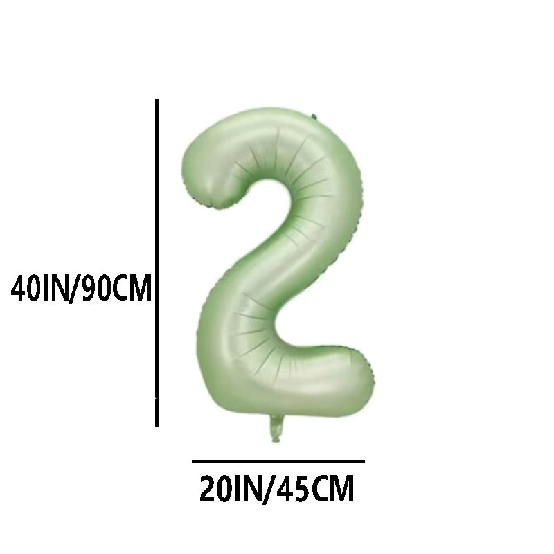 1pc Extra Large Olive Green Number Party Balloon