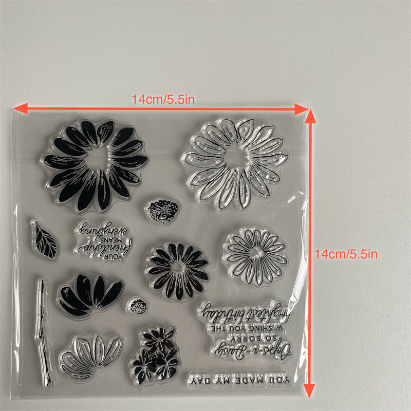 Cheerful Daisies Clear Stamps & Metal Dies DIY Craft Scrapbooking