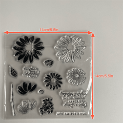 Cheerful Daisies Clear Stamps & Metal Dies DIY Craft Scrapbooking