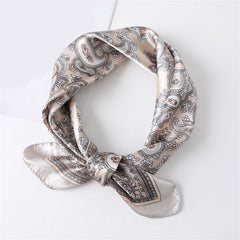 Paisley Print Square Scarf Satin Bandana Head Wrap Necktie Women Silk