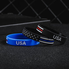 Patriotic Sports Style Silicone Wristband
