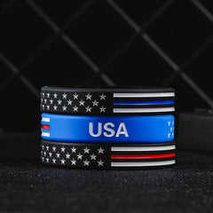 Patriotic Sports Style Silicone Wristband
