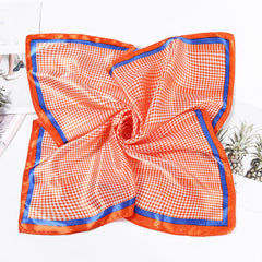Houndstooth Print Square Scarf Bandana Women Headwrap