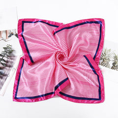 Houndstooth Print Square Scarf Bandana Women Headwrap