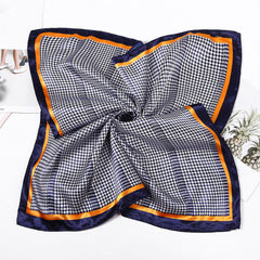 Houndstooth Print Square Scarf Bandana Women Headwrap