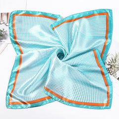 Houndstooth Print Square Scarf Bandana Women Headwrap