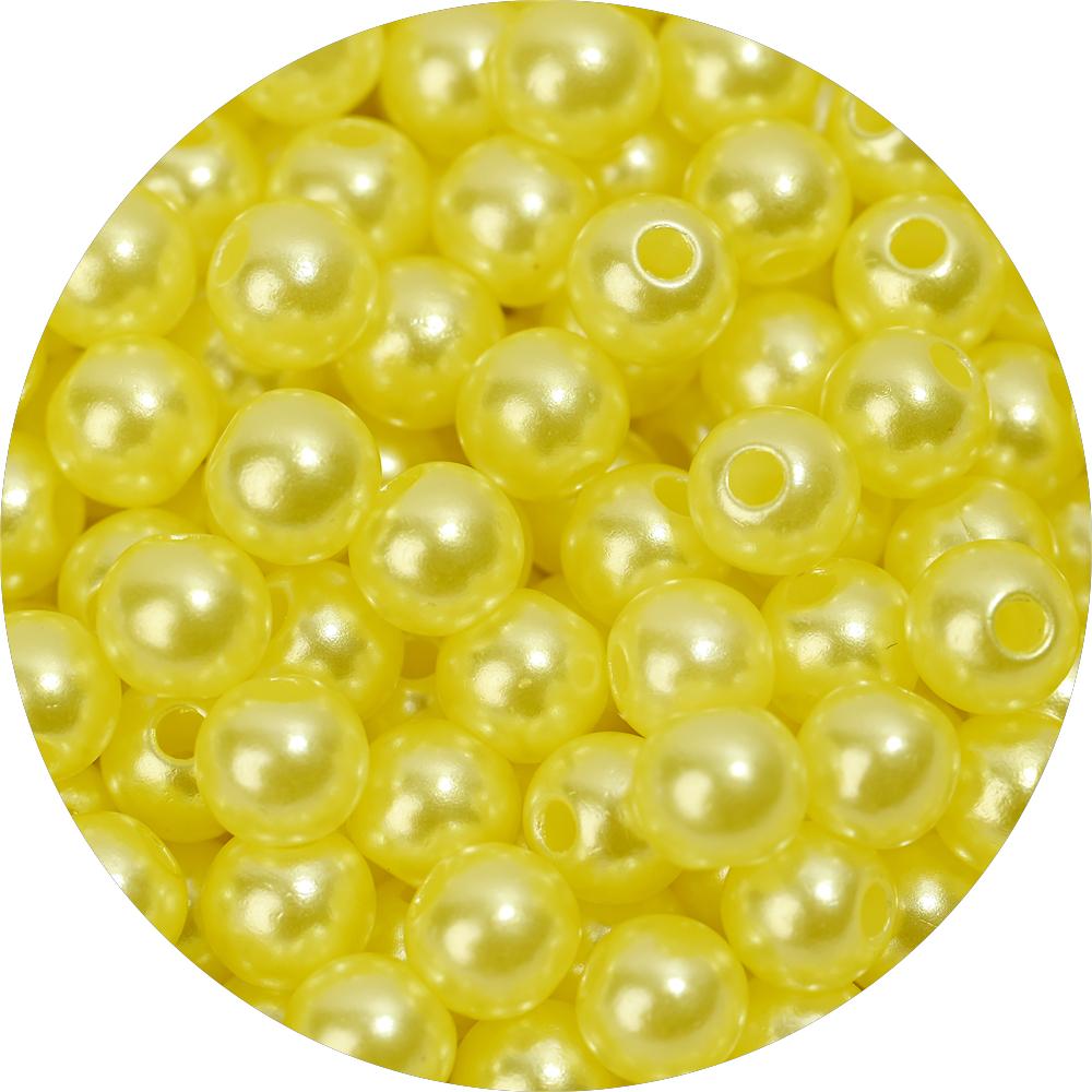 200pcs 6mm Multicolor Pearl Beads Round Spacer Beads Jewelry Making Crafts